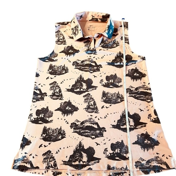 Nike Scenic Print Sleeveless Top - Peach and Black Women’s Size Small - Picture 7 of 11